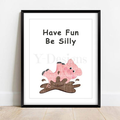 Parchment Pig - Have Fun Be Silly Fine Art