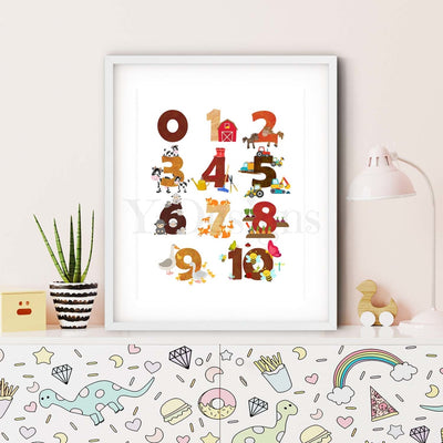 Farm Numbers 0-10 Fine Art