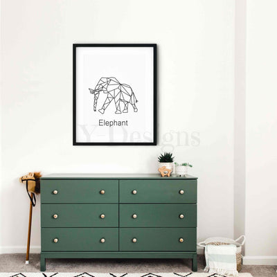 Geometric Elephant Fine Art